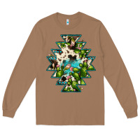 Toasted Coconut aztec  cowhide cactus gemstone Long Sleeve Tee - JahusDesignShop