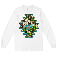 White aztec  cowhide cactus gemstone Long Sleeve Tee - JahusDesignShop