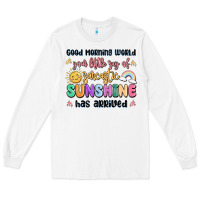 White good morning world your little ray of sarcastic Long Sleeve Tee - MaliasSmallBusiness