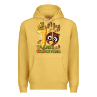 Antique Gold My 1st Thanksgiving with turkey Premium Hoodie - NancyCooperArtShop