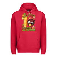 Cardinal My 1st Thanksgiving with turkey Premium Hoodie - NancyCooperArtShop