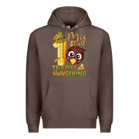 Coffee My 1st Thanksgiving with turkey Premium Hoodie - NancyCooperArtShop