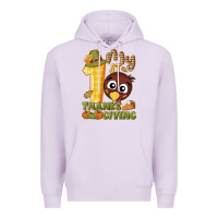 Lilac My 1st Thanksgiving with turkey Premium Hoodie - NancyCooperArtShop