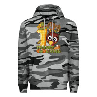 Slate Camo My 1st Thanksgiving with turkey Premium Hoodie - NancyCooperArtShop
