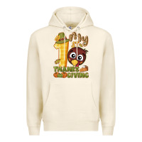 Tofu My 1st Thanksgiving with turkey Premium Hoodie - NancyCooperArtShop