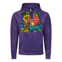 Cloud Purple 4th of july texas map with cow seamless pattern Vintage Hoodie - BundleAndBundleShop