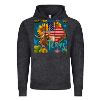Vintage Black 4th of july texas map with cow seamless pattern Vintage Hoodie - BundleAndBundleShop