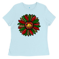 Baby Blue christmas sunflower Ladies Tee - RanaPortraitStore