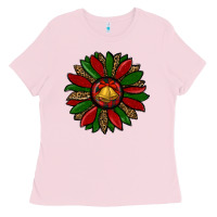 Bubblegum Pink christmas sunflower Ladies Tee - RanaPortraitStore