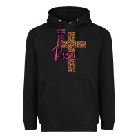 Black He Is Risen Leopard Heavyweight Hoodie - Bettercallsaul