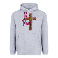 Heather Grey He Is Risen Leopard Heavyweight Hoodie - Bettercallsaul