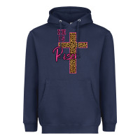 Navy He Is Risen Leopard Heavyweight Hoodie - Bettercallsaul