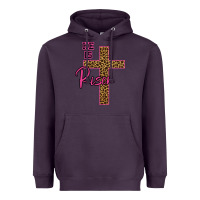 Plum He Is Risen Leopard Heavyweight Hoodie - Bettercallsaul