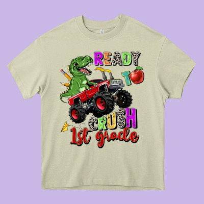 Ready To Crush 1st Grade Heavy Core Tee Designed By Zillion Design Studio