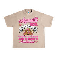 French Oak As a Aquarius Girl I was Born with My Heart on my Sleeve and a mouth Urban Heavy Tee - Jasminsmagicworld