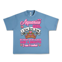 Pebble Blue As a Aquarius Girl I was Born with My Heart on my Sleeve and a mouth Urban Heavy Tee - Jasminsmagicworld