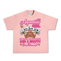Salmon As a Aquarius Girl I was Born with My Heart on my Sleeve and a mouth Urban Heavy Tee - Jasminsmagicworld