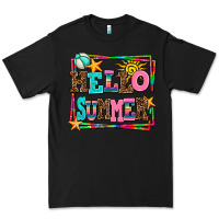 Black hello summer Premium Tee - AdoDesignShop