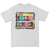 Dove Grey hello summer Premium Tee - AdoDesignShop