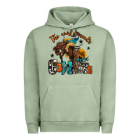 Pigment Oil Green the world needs more cowboys Urban Hoodie - OliviaCreatesArt
