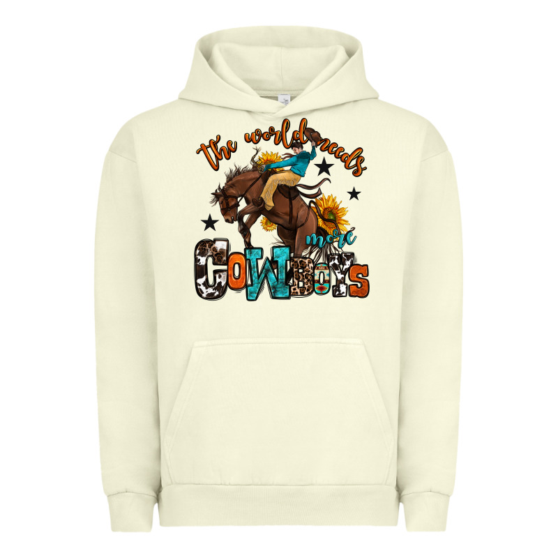 The World Needs More Cowboys Urban Hoodie by OliviaCreatesArt | Teevron