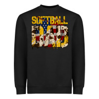 Black softball dad Heavyweight Sweatshirt - Jasminsmagicworld