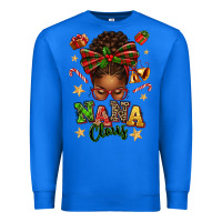 True Royal Nana Claus Afro Messy Bun Premium Sweatshirt - texasbilliewilder