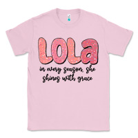 Bubblegum Pink lola in every season, she shines with grace Classic Tee - MaliasSmallBusiness