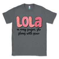 Charcoal Heather lola in every season, she shines with grace Classic Tee - MaliasSmallBusiness