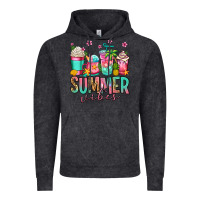 Vintage Black summer vibes coffee cups Vintage Hoodie - Jasminsmagicworld