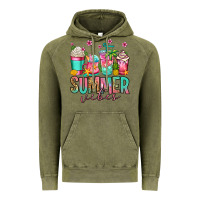 Vintage Olive summer vibes coffee cups Vintage Hoodie - Jasminsmagicworld