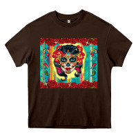 Chocolate Brown sugar skull tumbler 3 Heavy Core Tee - CTS Tumbler Store