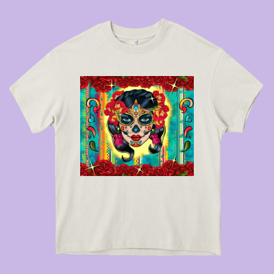 Sugar Skull Tumbler 3 Heavy Core Tee Designed By Cts Tumbler Store