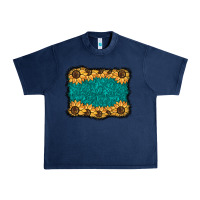 Navy sunflower background Urban Heavy Tee - BarkalooDesign