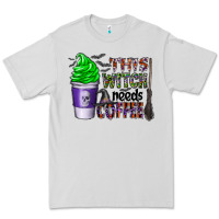 Dove Grey this witch needs coffee Premium Tee - CowhideDigitalArt