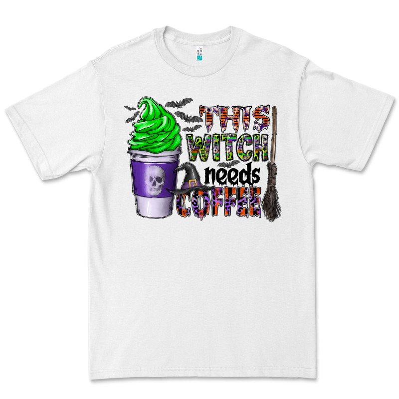 This Witch Needs Coffee Premium Tee by CowhideDigitalArt | Teevron