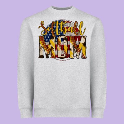 Softball Mom Heavyweight Sweatshirt Designed By Jasminsmagicworld