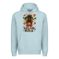 Blue Mist santa's favorite nurse afro messy bun Premium Hoodie - texasbilliewilder