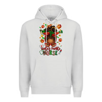 Dove Grey santa's favorite nurse afro messy bun Premium Hoodie - texasbilliewilder