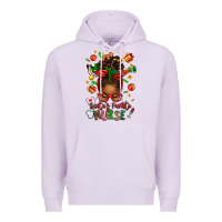 Santa's Favorite Nurse Afro Messy Bun Premium Hoodie | Teevron