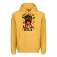 Mustard santa's favorite nurse afro messy bun Premium Hoodie - texasbilliewilder