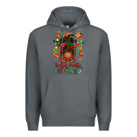 Rock santa's favorite nurse afro messy bun Premium Hoodie - texasbilliewilder