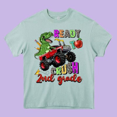 Ready To Crush 2nd Grade Heavy Core Tee Designed By Zillion Design Studio