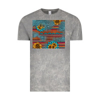 Cloud Rock sunflower gemstone serape tumbler Vintage Tee - AdoDesignShop