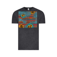 Vintage Black sunflower gemstone serape tumbler Vintage Tee - AdoDesignShop
