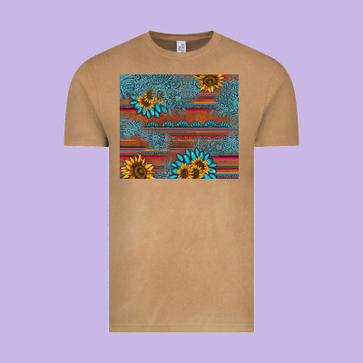 Sunflower Gemstone Serape Tumbler Vintage Tee Designed By Adodesignshop