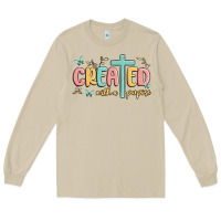 Mushroom created with a purpose Long Sleeve Tee - MaliasSmallBusiness