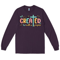 Plum created with a purpose Long Sleeve Tee - MaliasSmallBusiness