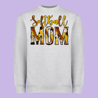 Softball Mom Heavyweight Sweatshirt Designed By Jasminsmagicworld