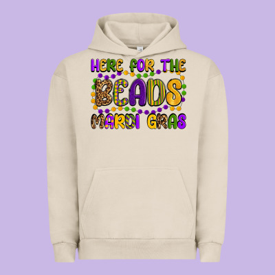 Here For The Beads Mardi Gras Urban Hoodie Designed By Oliviacreatesart
